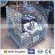 Folding wire mesh container Galvanized Welded Mesh Storage Cage