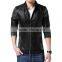 Latest slim fit men pu leather jacket