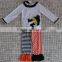 Factory direct sale winter cotton witch long sleeve halloween boutique outfits girl