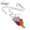 Chinese cheap ethnic tiny craft beads tassel pendant necklace jewelry series for women; sweater necklace for 2016 spring
