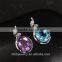 Factory wholesale sale jewellery set 18K gold plated 925 sterling silver precious natural Amethyst Topaz Pendant Necklace
