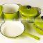 4 pieces cast iron enamel cookware set, cast iron casserole and fry pan set, cast iron kitchenware set