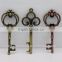desigh Custom Key Shape Antique bronze effect Bottle Opener and keychain for promotion