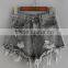 SheIn Frayed Grey 2016 Womens Sexy Booty Denim Jeans Shorts