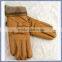 Hot Sale Fashion White Lady Sheepskin Leather Glove With Wool