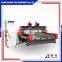High Production Double 5.5 KW Spindle Stone CNC Router Machine Also Can Do Metal Wood With Feeding Wheels 1300*2500MM