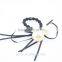 Fashion women girls big pearl beaded silk ribbon hair elastic band