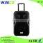 outdoor 15 inch powered wireless mic trolley speaker with remote control