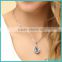 Amazon Ebay Hot Selling 925 Sterling Silver Brand Elements Crystal Necklace,Pave Austria Rhinestone Pendant Necklace