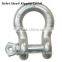 China supplier hardware electric galvanized screw pin bow shackle