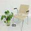 TDC-170-3 QVB JIANDE TONGDA BENTWOOD PLYWOOD FABRIC SEAT Stackable METAL CHROME PLATED ARMREST OFFICE CHAIR