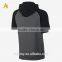 2016 new style plain sleeveless gym hoodies for men