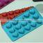 15 cups lovely shaped silicon chocolate molds for bakeware accressories