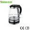 Small Household Appliance Automatic shut off Heat Resistant Glass Electric Kettle Promotional Price Zhongshan Baidu
