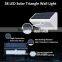 38 led ABS triangle shell ip65 600LM 4.4AH battery PIR sensor + Light control+weak light motion sensor solar light