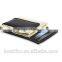 Custom mens genuine leather money clip business card credit card holder