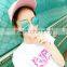 Fashion personality cat lady round reflective sunglasses