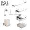 Square design Zinc alloy bathroom accessories Wall mounted Chromed Single tumbler holder