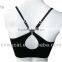 Black Genie Bra With Cross Stripe at Back Using a Ring With Pads