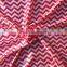 Wholesale custom printed organic fabric, chevron satin fabric