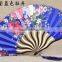 Popular OEM avalible gift use bamboo craft bamboo fan with many print