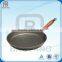 Japanese colorful enamel coated cast iron cookware with wooden handles