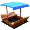Sandpit box, outdoor square sandpit with canopy, eco-friendly