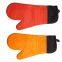 Extra Long Cotton Lining Heat Resistant BBQ Silicone Gloves