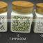 Square shape ceramic storage jar ceramic cookie jar