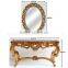 Victorian Reproduction Furniture Sets Console Table With Wall Mirror For Living Room Display
