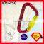 23KN D Shape Mountaineer Climbing Aluminum Carabiner With Screw Lock