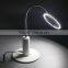 Popular fashionable design led reading light magnifier glass desk lamp for study light