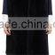 Women Black Round Neck Mink Fur Bottom Vests Customized