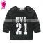 Wholesale 2 pcs boy set in children clothes,black long sleeveless shirt and pants boys sets