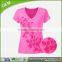Highly customizable 100% polyester v-neck t-shirt