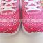 EVA insole colored mesh upper low price shoes for women