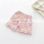 Wholesale striped ruffle shorts for little girls