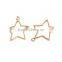 Fashion Pentagram Star Gold Plated Zinc Based Alloy Open Back Bezel Pendants For Resin