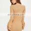Nude Plunge Frill Sleeve Bodycon Dress in Mini Length 2017
