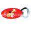 colorful cartoon souvenir stainless steel bottle opener, handmade plastic bottle opener