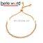 Fashion Adjustable bracelet with extended chain golden silver rhinestone bracelet wholesale