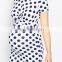 Hot Sale Women Pregnancy Maternity Clothes Jersey Bodycon Dress In Spot Print With Cross Front 2015
