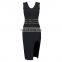 Fashionable High Quality Wedding Dressed With Split & Sleeveless Short Skirt
