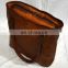 vintageleathercraft Real genuine leather messenger handbag brown bag briefcase