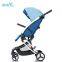 High-view and portable folding baby stroller