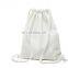 white organic large drawstring cotton cloth shoe backpack bag with custom print