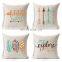 Custom  Farmhouse pattern  Cotton Linen Throw Pillow  Covers 18x18  for Sofa Decorative