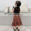 Girls suit vest bottoming shirt plus polka dot skirt two-piece 20 summer new children's wear on behalf of