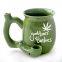 cheap price Amazon OEM design ceramic coffee mug smoking pipe mug