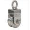 48*22mm SUS304 U groove free wheel pulley  hanging wheels